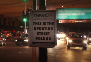 NEWS 24 THE UPDATING STREET POLE AD